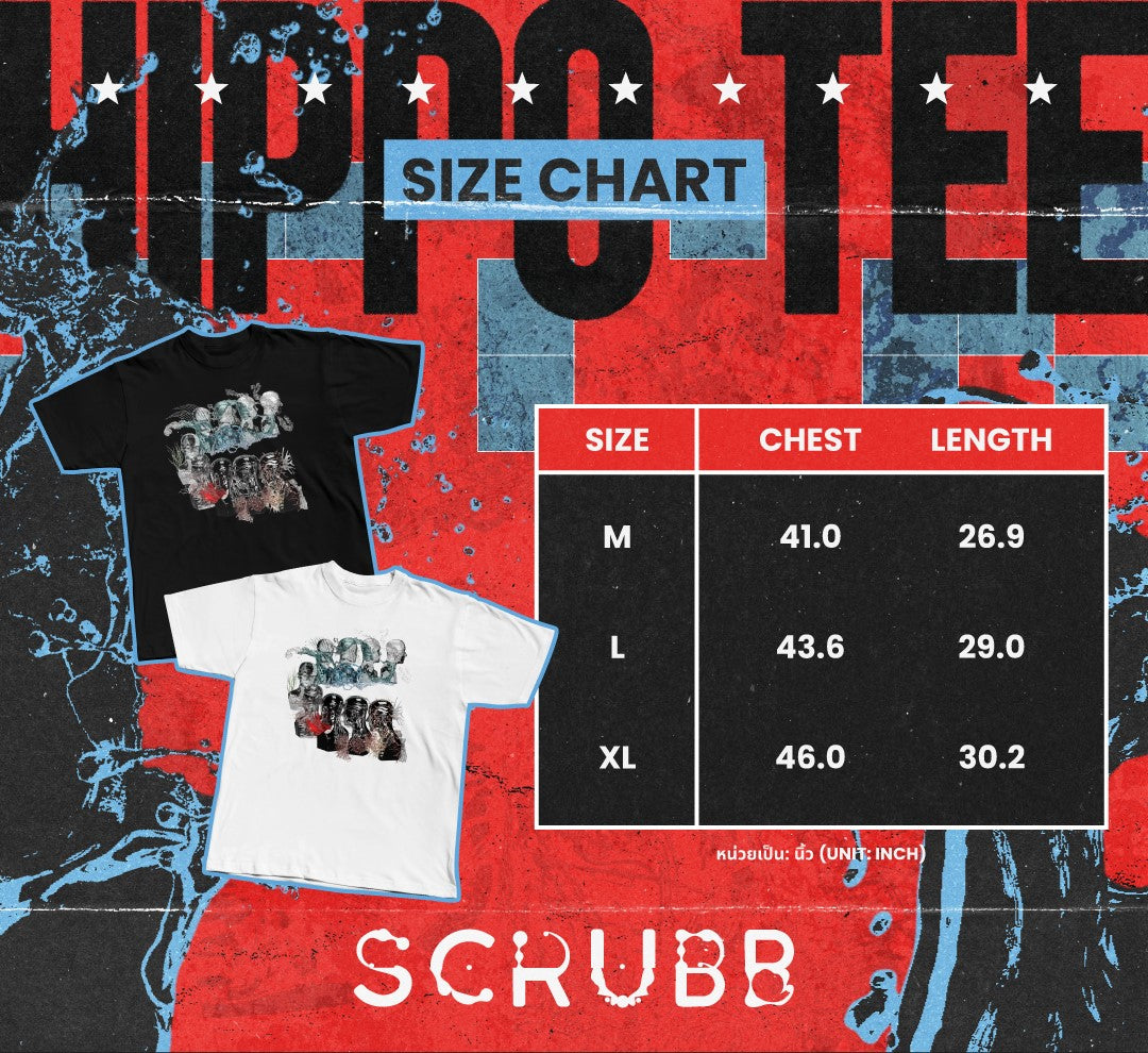 Scrubb Hippo White Tee