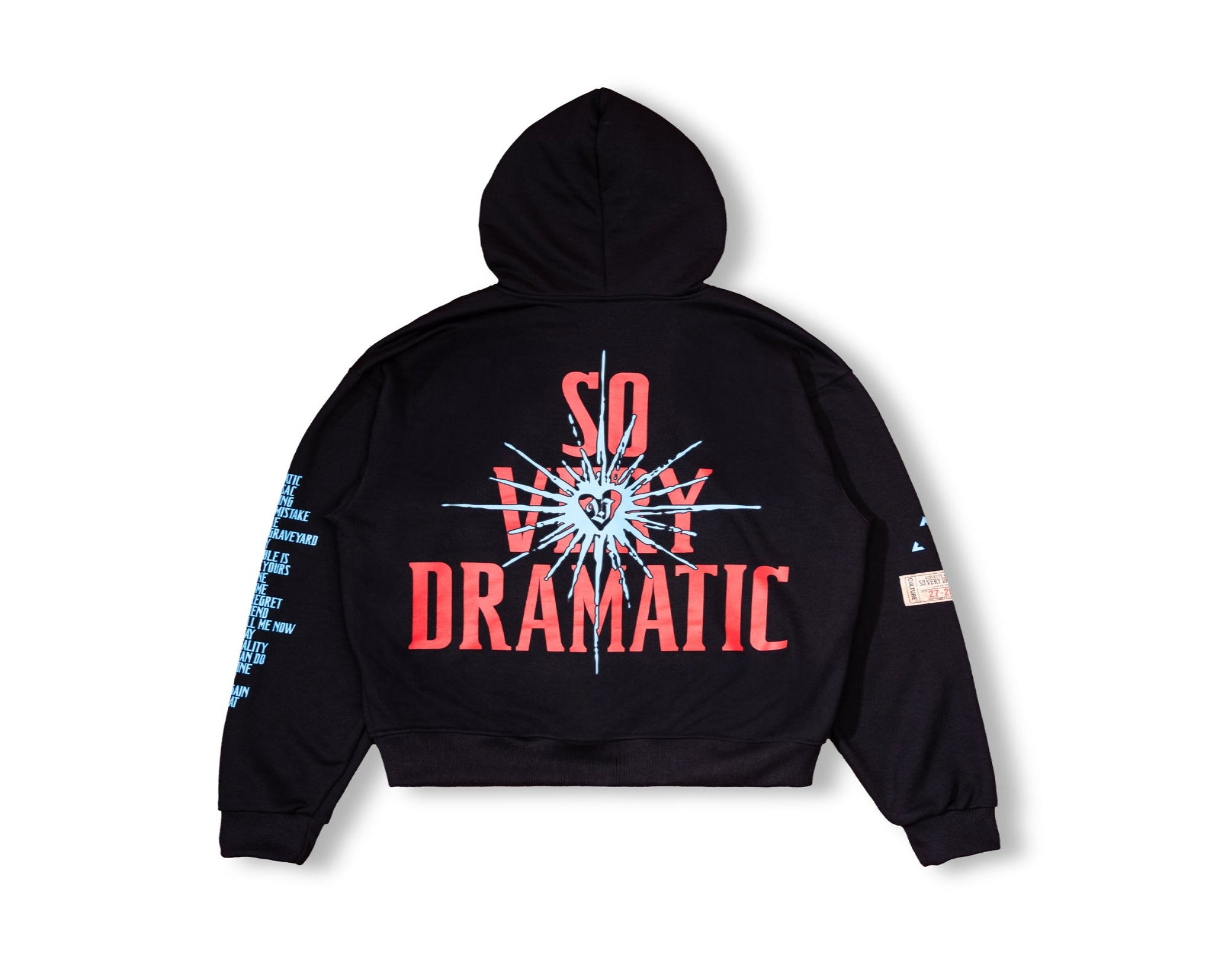 SO VERY DRAMATIC Zip Hoodie Black