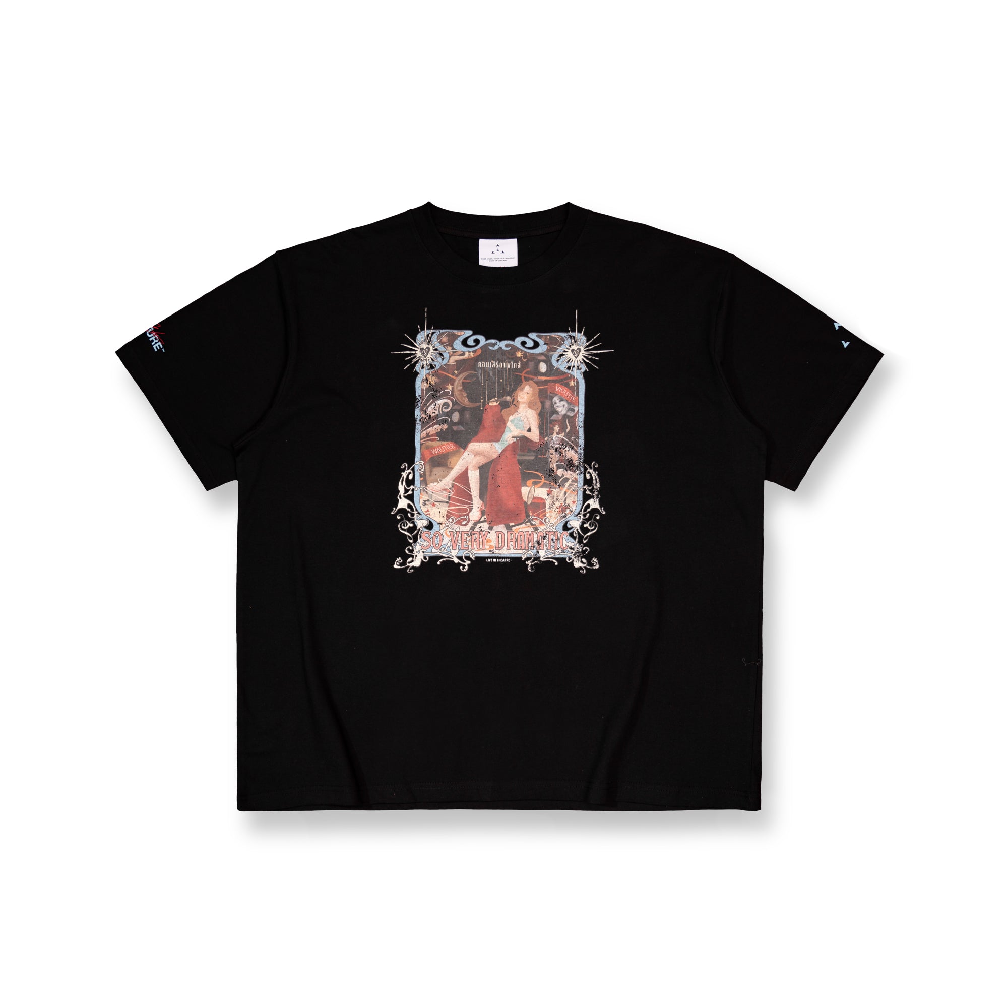 SO VERY DRAMATIC Oversized Tee Black