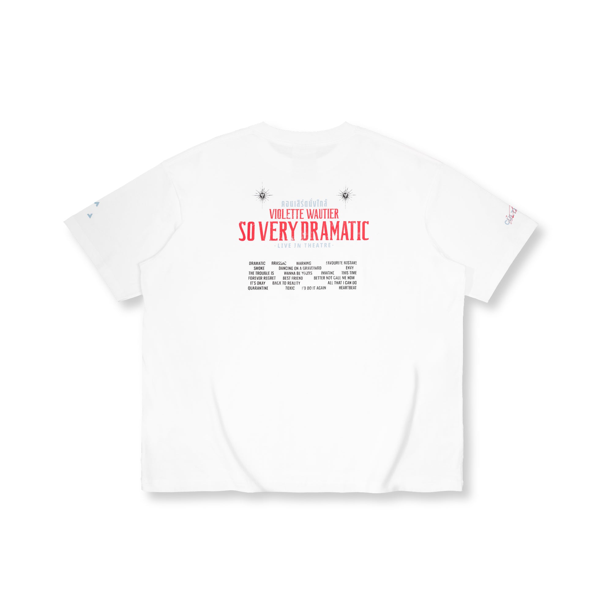 SO VERY DRAMATIC Oversized Tee White