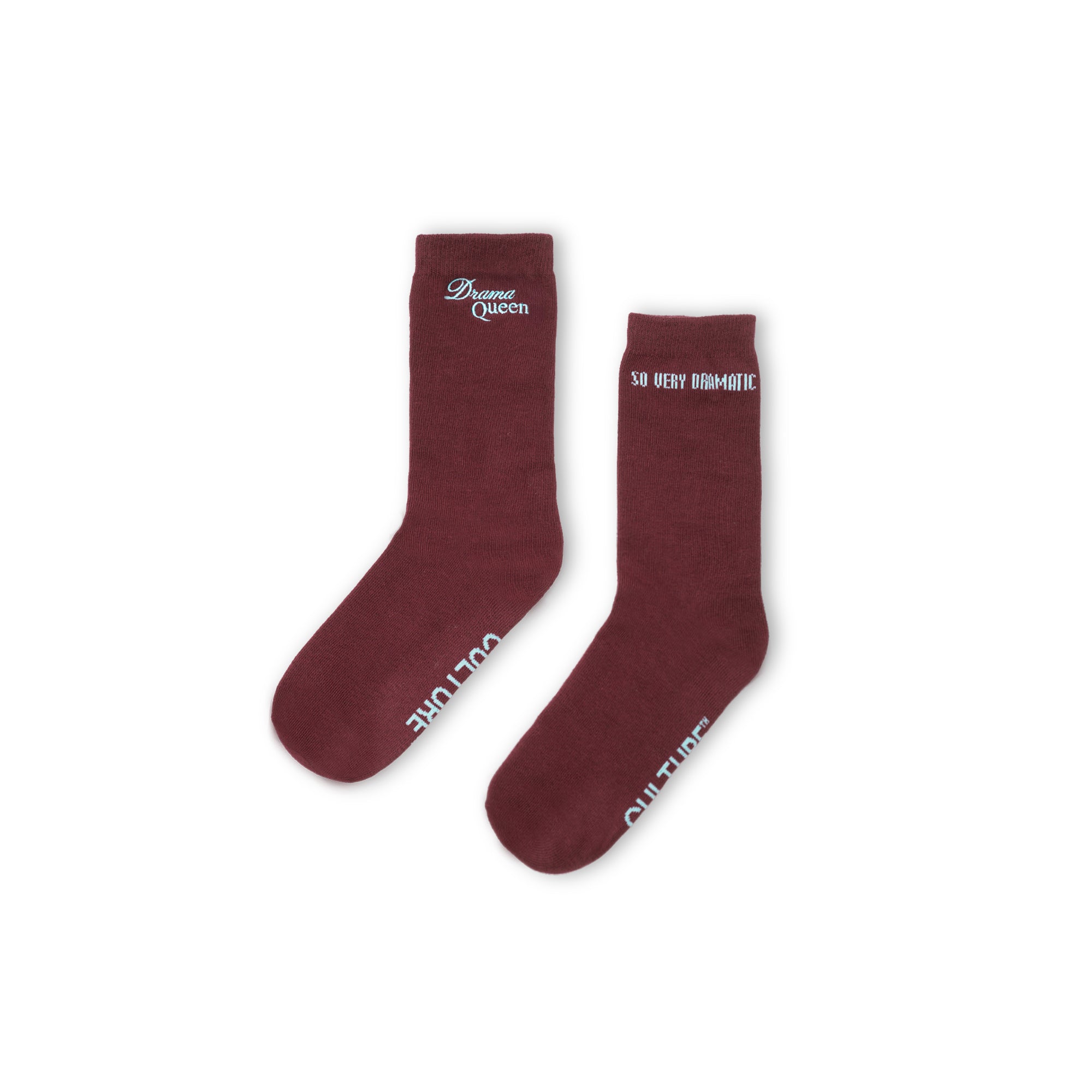SO VERY DRAMATIC Socks Maroon