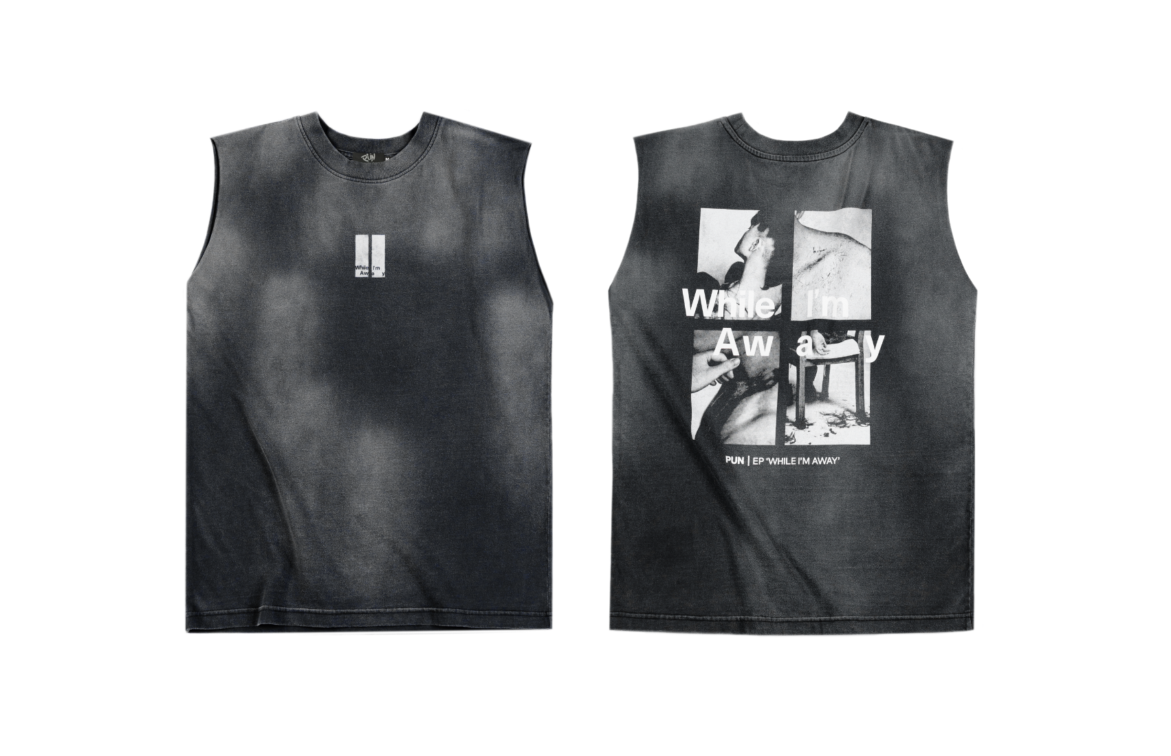 PUN 'WIA' Stormy Gray Sleeveless Tee