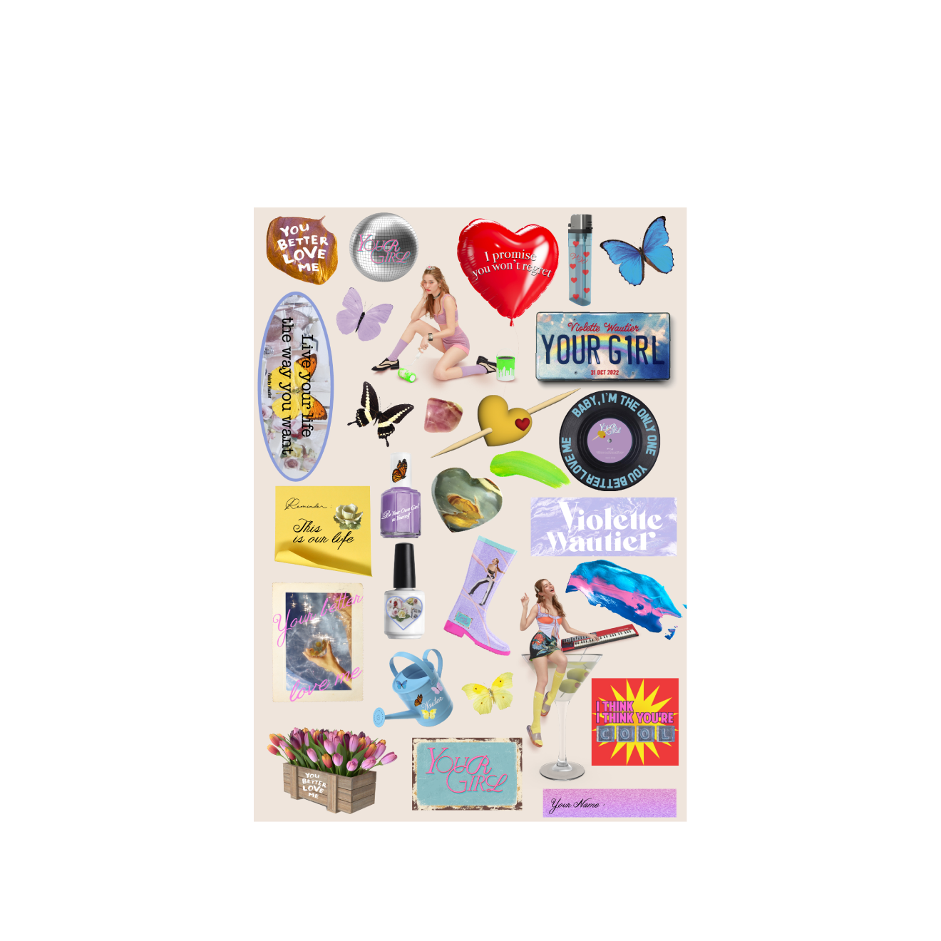 YOU BETTER LOVE ME STICKER SET